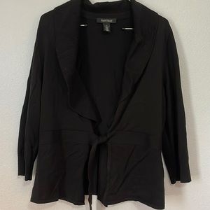 WHBM black cardigan jacket with tie - size M